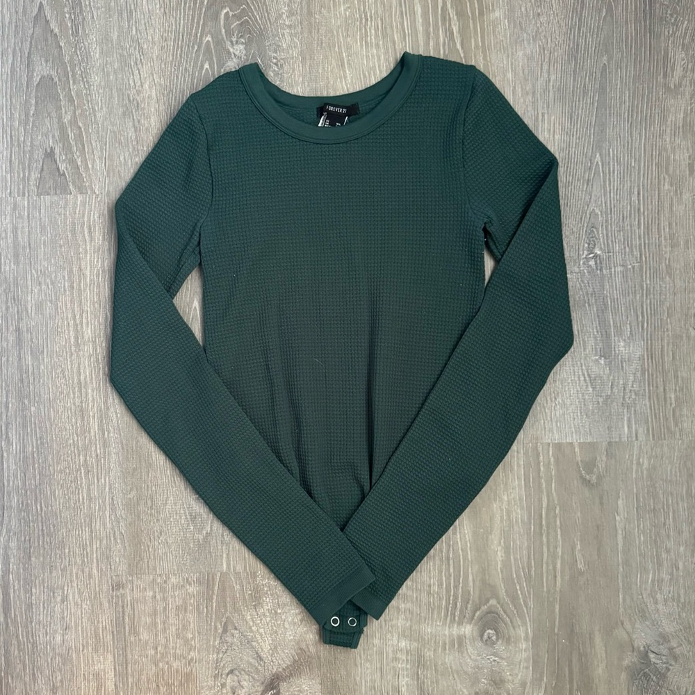 Teal Crewneck Bodysuit